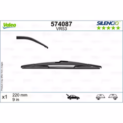 Balai d'essuie-glace VALEO 574087, Silencio, 220mm, Arrière, 1 pièce