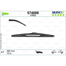 Balai d'essuie-glace VALEO 574088, Silencio, 260mm, Arrière, 1 pièce