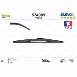 Balai d'essuie-glace VALEO 574089, Silencio VR58, 240mm, Arrière, 1 pièce - Vue supplémentaire 5