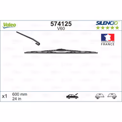 Balai d'essuie-glace VALEO 574125, Silencio V60, 600mm, Avant, 1 pièce - Vue supplémentaire 5