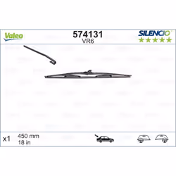 Balai d'essuie-glace VALEO 574131, Silencio VR6, 450mm, Arrière, 1 pièce - Vue supplémentaire 4