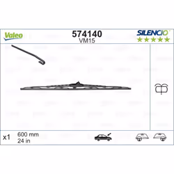 Balai d'essuie-glace VALEO 574140, Silencio VM15, 600mm, Avant, 1 pièce - Vue supplémentaire 4