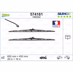 Balai d'essuie-glace VALEO 574161, Silencio VM202, 650+450mm, Avant, 2 pièce - Vue supplémentaire 5