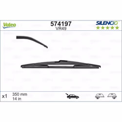 Balai d'essuie-glace VALEO 574197, Silencio VR49, 350mm, Arrière, 1 pièce - Vue supplémentaire 4