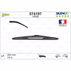 Balai d'essuie-glace VALEO 574197, Silencio VR49, 350mm, Arrière, 1 pièce - Vue supplémentaire 5