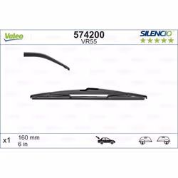Balai d'essuie-glace VALEO 574200, Silencio VR55, 160mm, Arrière, 1 pièce - Vue supplémentaire 4