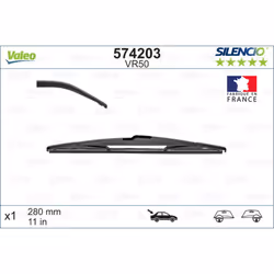 Balai d'essuie-glace VALEO 574203, Silencio VR50, 280mm, Arrière, 1 pièce - Vue supplémentaire 5