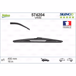 Balai d'essuie-glace VALEO 574204, Silencio VR46, 400mm, Arrière, 1 pièce - Vue supplémentaire 5