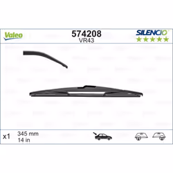 Balai d'essuie-glace VALEO 574208, Silencio VR43, 345mm, Arrière, 1 pièce - Vue supplémentaire 4