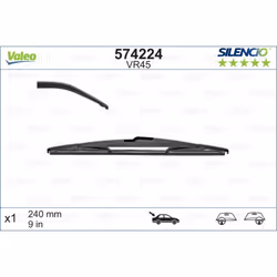 Balai d'essuie-glace VALEO 574224, Silencio VR45, 240mm, Arrière, 1 pièce - Vue supplémentaire 4