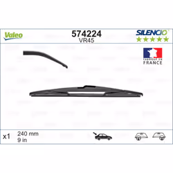 Balai d'essuie-glace VALEO 574224, Silencio VR45, 240mm, Arrière, 1 pièce - Vue supplémentaire 5