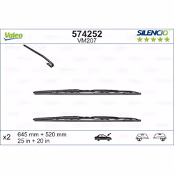 Balai d'essuie-glace VALEO 574252, Silencio VM207, 645+520mm, Avant, 2 pièce - Vue supplémentaire 4
