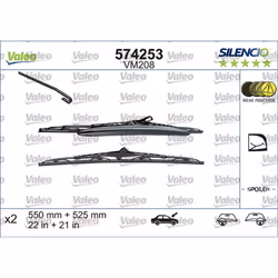 Balai d'essuie-glace VALEO 574253, Silencio VM208, 550+525mm, Avant, 2 pièce - Vue supplémentaire 4
