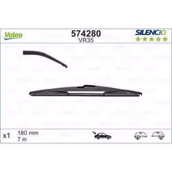 Balai d'essuie-glace VALEO 574280, Silencio VR35, 180mm, Arrière, 1 pièce - Vue supplémentaire 4
