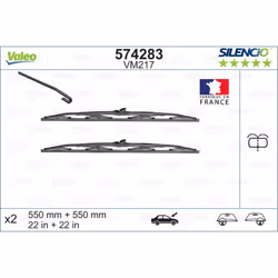 Balai d'essuie-glace VALEO 574283, Silencio VM217, 550mm, Avant, 2 pièce - Vue supplémentaire 5