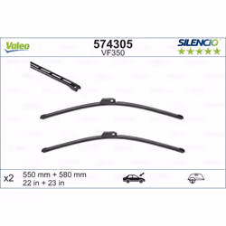 Balai d'essuie-glace VALEO 574305, Silencio Xtrm VF350, 580+550mm, 2 pièce - Vue supplémentaire 4