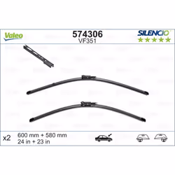 Balai d'essuie-glace VALEO 574306, Silencio Xtrm VF351, 600+580mm, 2 pièce - Vue supplémentaire 4