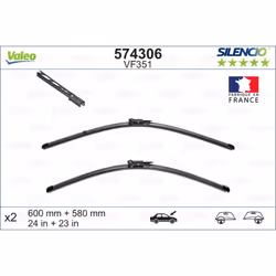 Balai d'essuie-glace VALEO 574306, Silencio Xtrm VF351, 600+580mm, 2 pièce - Vue supplémentaire 5