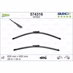 Balai d'essuie-glace VALEO 574316, Silencio Xtrm VF407, 650+600mm, 2 pièce - Vue supplémentaire 4