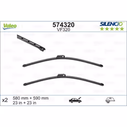 Balai d'essuie-glace VALEO 574320, Silencio Xtrm VF320, 590+580mm, 2 pièce - Vue supplémentaire 4