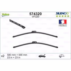 Balai d'essuie-glace VALEO 574320, Silencio Xtrm VF320, 590+580mm, 2 pièce - Vue supplémentaire 5