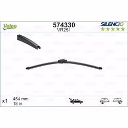 Balai d'essuie-glace VALEO 574330, Silencio Xtrm VR251, 454mm, Arrière, 1 pièce - Vue supplémentaire 4