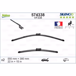 Balai d'essuie-glace VALEO 574338, Silencio Xtrm VF338, 550+380mm, 2 pièce - Vue supplémentaire 5