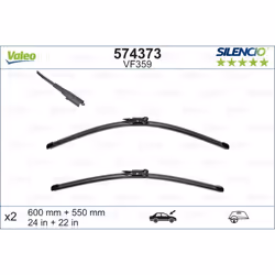 Balai d'essuie-glace VALEO 574373, Silencio Xtrm VF359, 600+550mm, 2 pièce - Vue supplémentaire 4