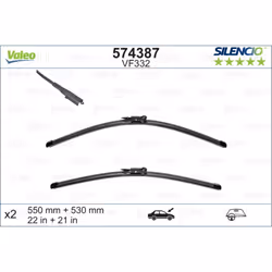 Balai d'essuie-glace VALEO 574387, Silencio Xtrm VF332, 550+530mm, 2 pièce - Vue supplémentaire 4