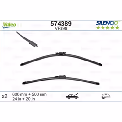 Balai d'essuie-glace VALEO 574389, Silencio Xtrm VF398, 600+500mm, 2 pièce - Vue supplémentaire 4