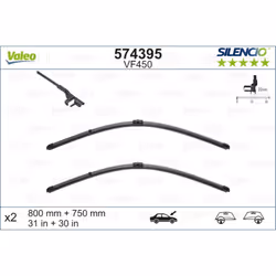 Balai d'essuie-glace VALEO 574395, Silencio Xtrm VF450, 800+750mm, 2 pièce - Vue supplémentaire 4