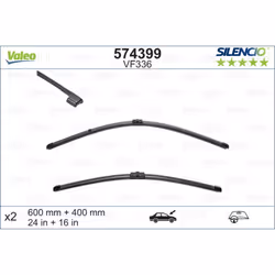 Balai d'essuie-glace VALEO 574399, Silencio Xtrm VF336, 600+400mm, 2 pièce - Vue supplémentaire 4
