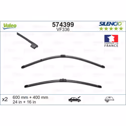 Balai d'essuie-glace VALEO 574399, Silencio Xtrm VF336, 600+400mm, 2 pièce - Vue supplémentaire 5