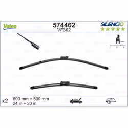 Balai d'essuie-glace VALEO 574462, Silencio Xtrm VF362, 600+500mm, 2 pièce - Vue supplémentaire 4