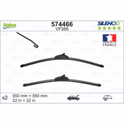 Balai d'essuie-glace VALEO 574466, Silencio Xtrm VF366, 550mm, Avant, 2 pièce - Vue supplémentaire 5