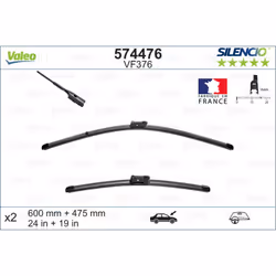Balai d'essuie-glace VALEO 574476, Silencio Xtrm VF376, 600+475mm, 2 pièce - Vue supplémentaire 5