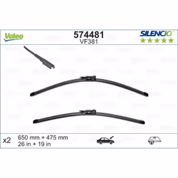 Balai d'essuie-glace VALEO 574481, Silencio Xtrm VF381, 650+475mm, 2 pièce - Vue supplémentaire 4