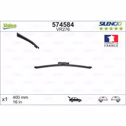 Balai d'essuie-glace VALEO 574584, Silencio Xtrm VR276, 400mm, Arrière, 1 pièce - Vue supplémentaire 5
