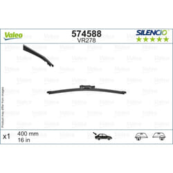 Balai d'essuie-glace VALEO 574588, Silencio, 400mm, Arrière, 1 pièce