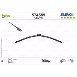 Balai d'essuie-glace VALEO 574589, Silencio, 500mm, Arrière, 1 pièce