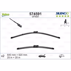 Balai d'essuie-glace VALEO 574591, Silencio Xtrm VF491, 640+520mm, 2 pièce - Vue supplémentaire 4
