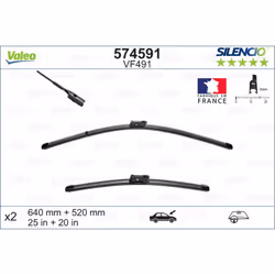 Balai d'essuie-glace VALEO 574591, Silencio Xtrm VF491, 640+520mm, 2 pièce - Vue supplémentaire 5