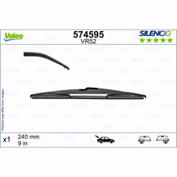 Balai d'essuie-glace VALEO 574595, Silencio, 240mm, Arrière, 1 pièce