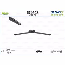 Balai d'essuie-glace VALEO 574602, Silencio Xtrm VR271, 380mm, Arrière, 1 pièce - Vue supplémentaire 4