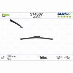 Balai d'essuie-glace VALEO 574607, Silencio Xtrm VR268, 240mm, Arrière, 1 pièce - Vue supplémentaire 4