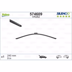 Balai d'essuie-glace VALEO 574609, Silencio VR262, 240mm, Arrière, 1 pièce - Vue supplémentaire 4