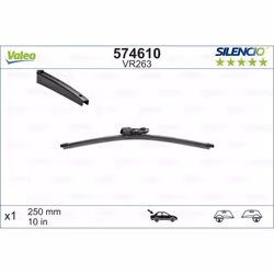 Balai d'essuie-glace VALEO 574610, Silencio Xtrm VR263, 250mm, Arrière, 1 pièce - Vue supplémentaire 4