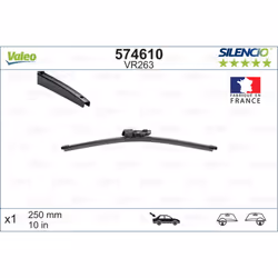 Balai d'essuie-glace VALEO 574610, Silencio Xtrm VR263, 250mm, Arrière, 1 pièce - Vue supplémentaire 5