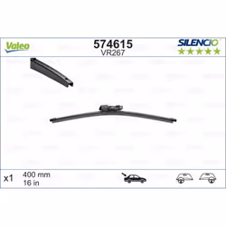 Balai d'essuie-glace VALEO 574615, Silencio Xtrm VR267, 400mm, Arrière, 1 pièce - Vue supplémentaire 4