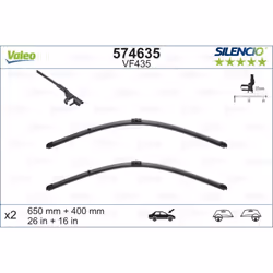 Balai d'essuie-glace VALEO 574635, Silencio Xtrm VF435, 650+400mm, 2 pièce - Vue supplémentaire 4